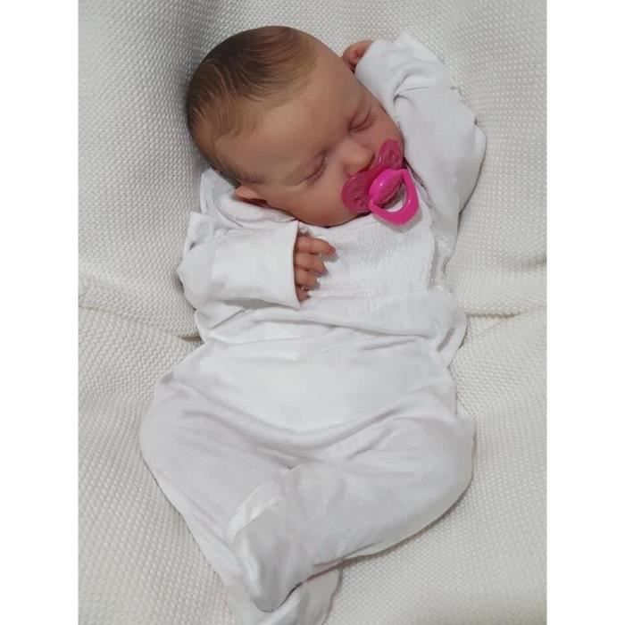 Poupée Reborn Bébé Réaliste - Corps Souple En Vinyle - Nouveau-né Sans Cheveux Yeux Bleus - Kit 2024