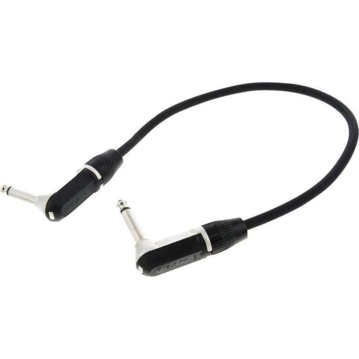 Câble d'instrument 2x jack 6,3 mm mono REAN Cordial 0,3 m Câble jack 0.3 m noir 2 x jack