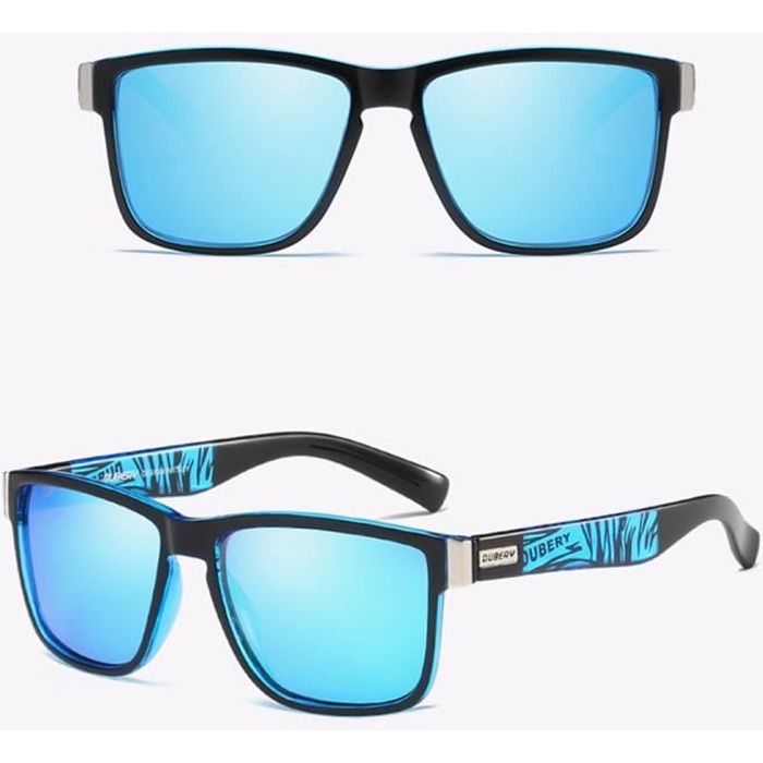 Lunette de soleil homme marque 2021 polaris carre bleu sport