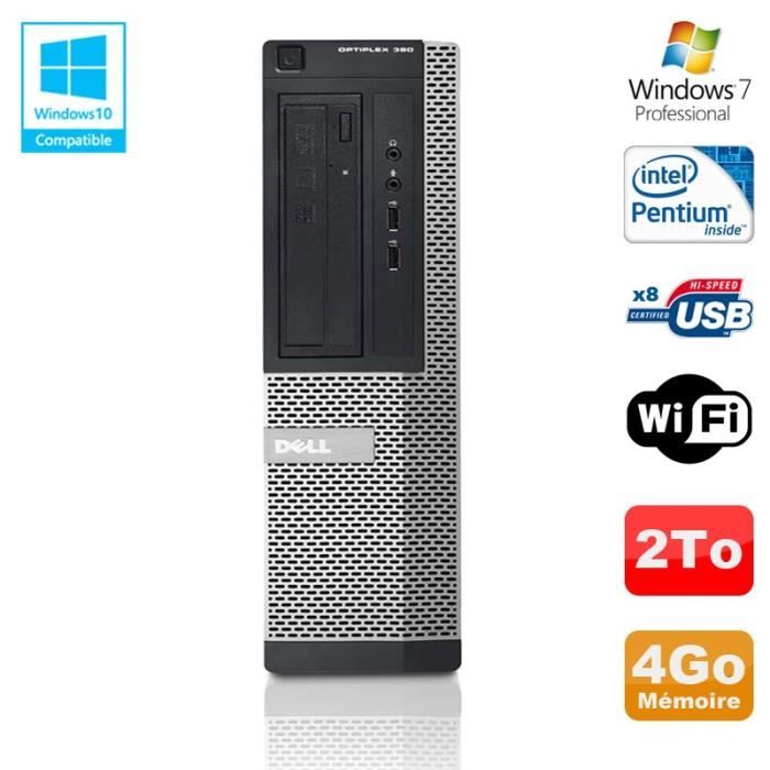 PC  Optiplex 390 DT G630 2.7Ghz 4Go 2To Graveur