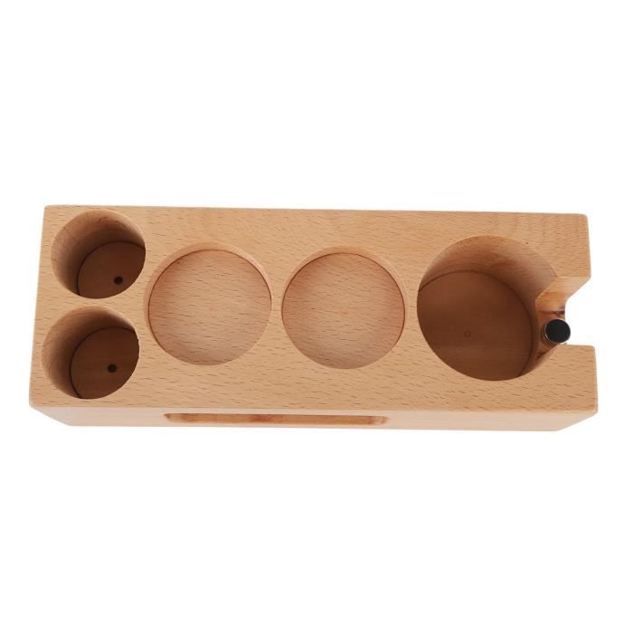 Station De Tassage Café En Bois 58 Mm - Support Tamper Réglable Pression - Noyer Multifonction