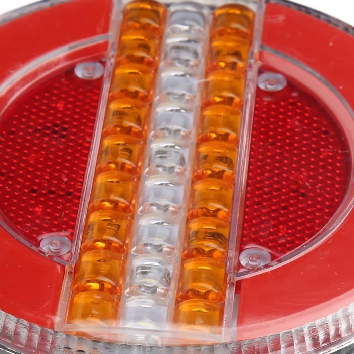 Feu Arrière À Led Pour Camion Feu Arrière De Remorque Rond À Led 1200Lm