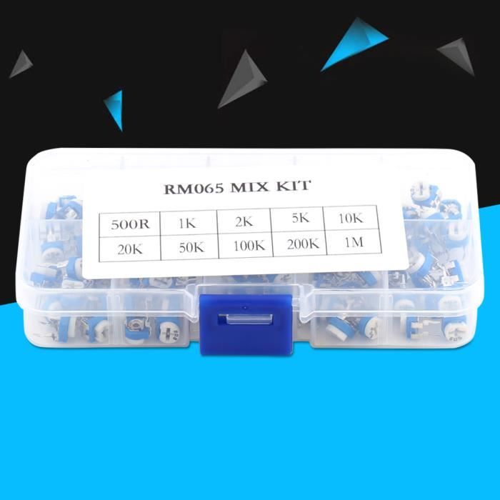 Potentiomètre Rhéostat Variable Céramique 50W 1K Ohm - Pour Variateur Lumière, Contrôle Vitesse Moteur - Tige Moletée