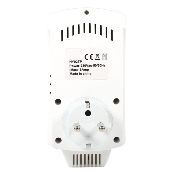 Thermostat Connectable WT-1000 - Contrôleur De Température Et Hygrostat Pour Reptiles, Serres, 10A, 110‑220V