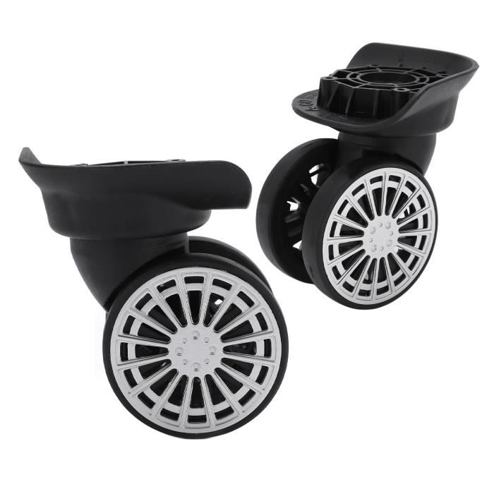 Kit De Réparation Roulettes Pivotantes Pour Valise - 1 Paire (noir, Universel)