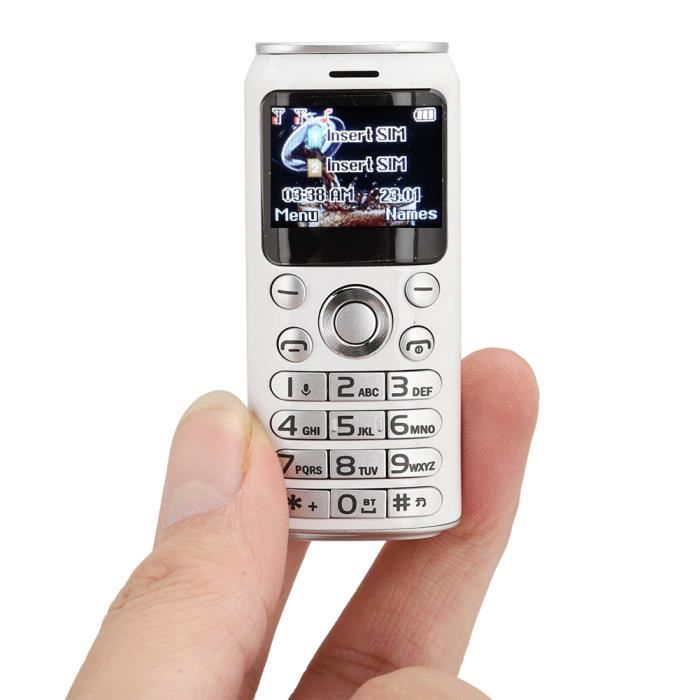 SUC-mini téléphone portable K8 Bluetooth Dialer Mini enfants enfants étudiant double carte téléphone portable gps portable Blanc