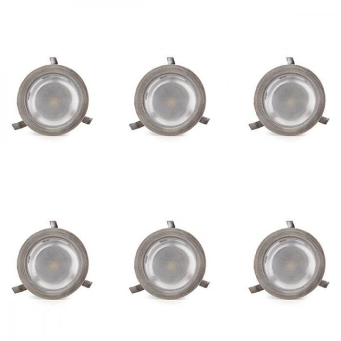 Lot De 6 Spots LED Encastrés Ultra-plats - Blanc Chaud, 5W, Idéal Pour Salon & Cuisine