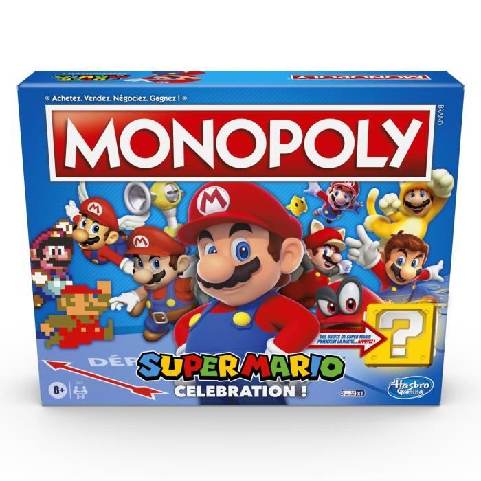 MONOPOLY Super Mario Celebration, jeu de societe pour enfants, jeu de plateau à partir de 8 ans, version francaise