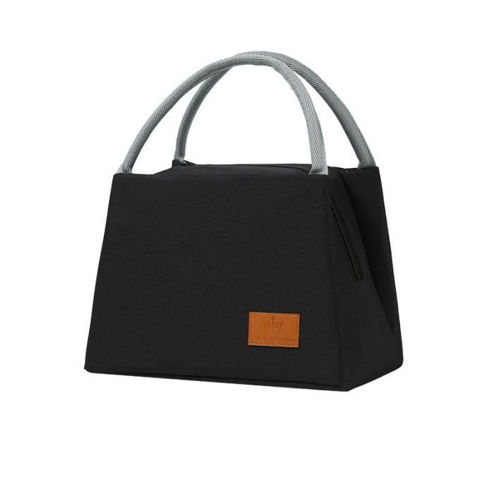 Sac Repas Lunch Bag Isotherme,Sac a lunch isotherme Lunch Box fourre-tout thermique,noir