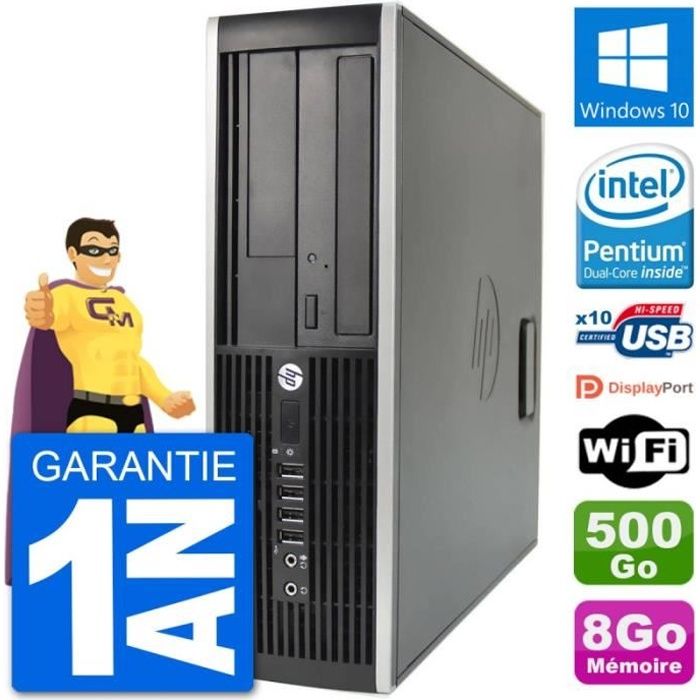 Compaq PC HP 6200 SFF Ecran 27" Intel i5-2400 RAM 16Go Disque 500Go Graveur DVD Wifi W7 