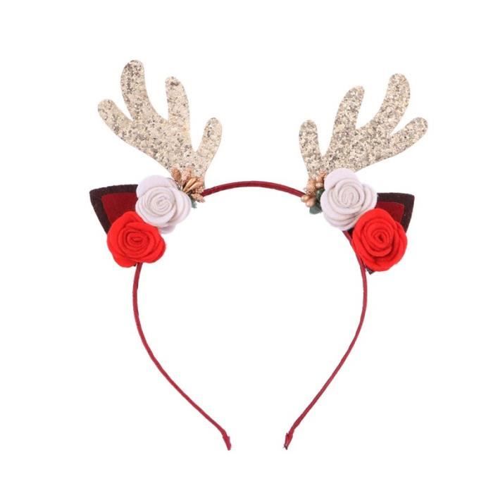 Bandeau Bois De Cerf/renne De Noël – Marron, Ajustable, En PVC Doux – Accessoire Déguisement Pour Enfants Et Adultes – Idéal Pour Fêtes Costumées, Halloween, Noël