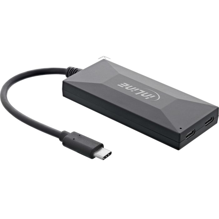 Hub USB 3.2 Gen 1 OTG - InLine - Type-C vers 3 Ports Type-A et 2 Ports Type-C - Bloc dalimentation 3A - Noir