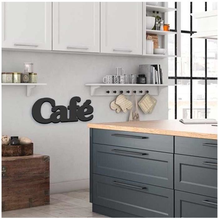 Mot Deco Bois 3d Cafe Noir 30x13 5x1 5 Cm Q6571 Cdiscount Maison