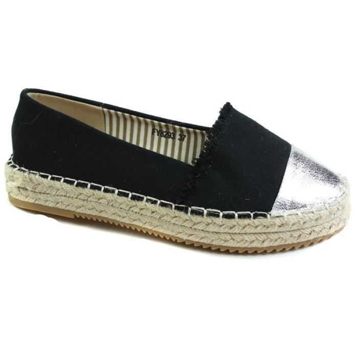 espadrille homme argenté