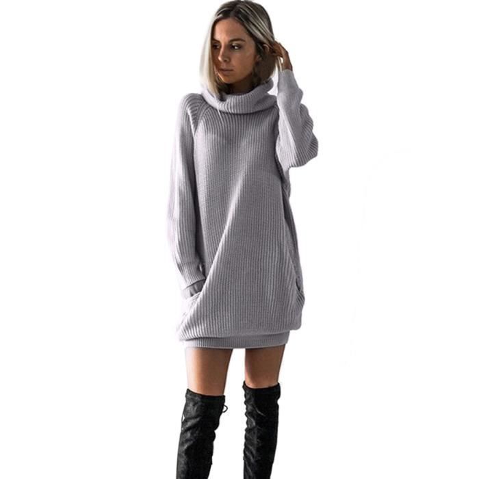 robe pull en maille femme