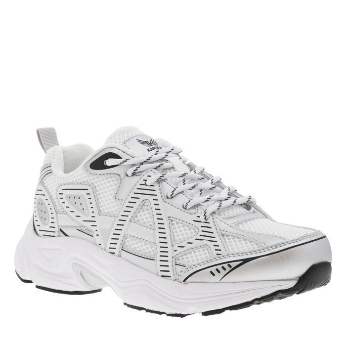 Kaporal Kaporal Baskets running femme grises argentées et blanches — empiècements en filet lacets ronds