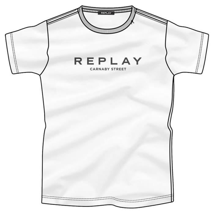 Vetements Homme T Shirts Replay M3006 Tshirt Blanc Cdiscount Pret a Porter