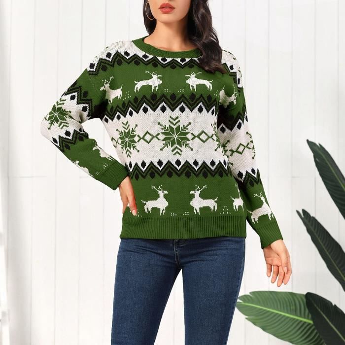 pull de noël femme camaïeu