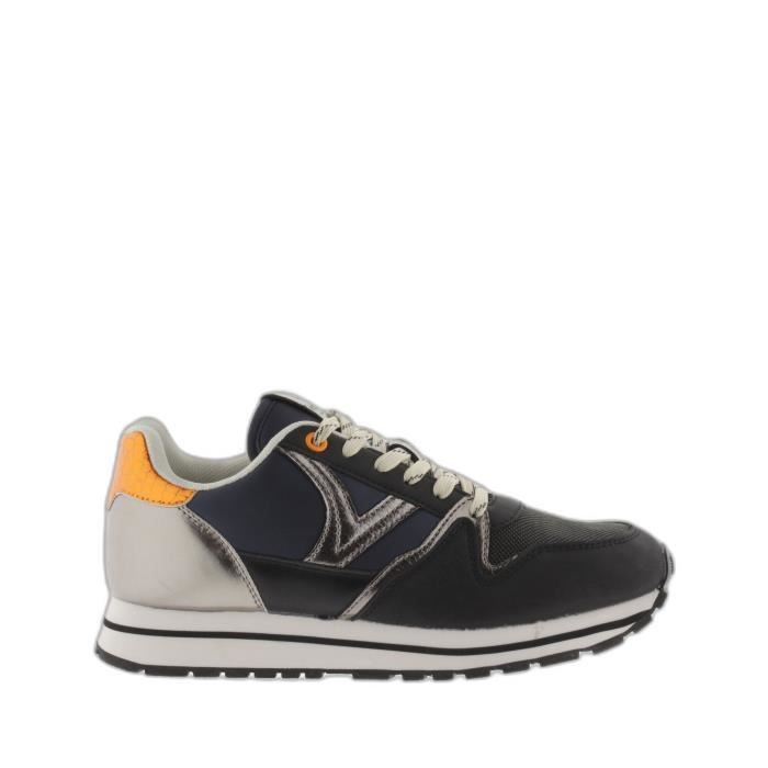 Sneakers femme Victoria Cometa Nylon noir argent Noir argent