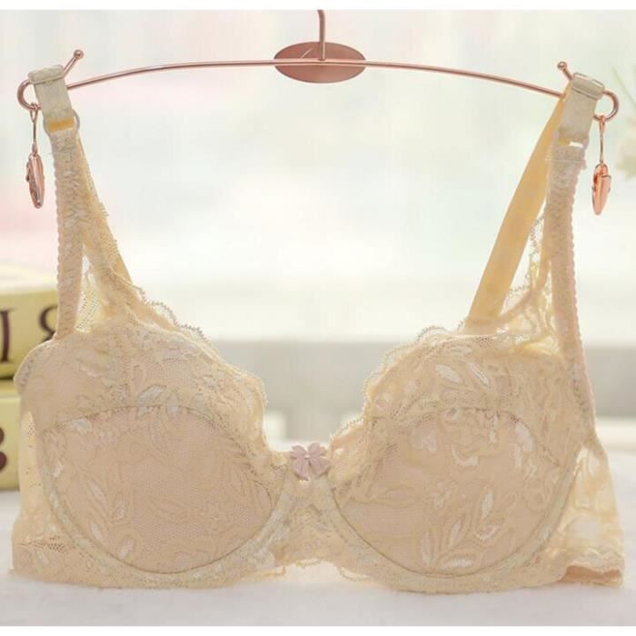 Soutien-gorge Gaia Blanc En Tulle Et Dentelle - Taille 110D - Neuf Avec étiquettes