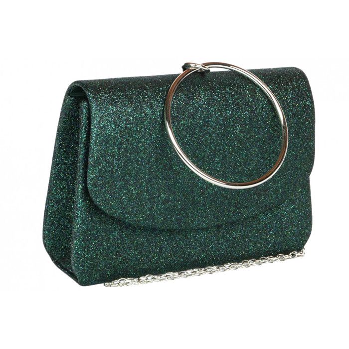 Pochette cérémonie-Nyls Création-Sac de soiree Vert Brillant Pochette femme Soiree Mariage Botya - Vert