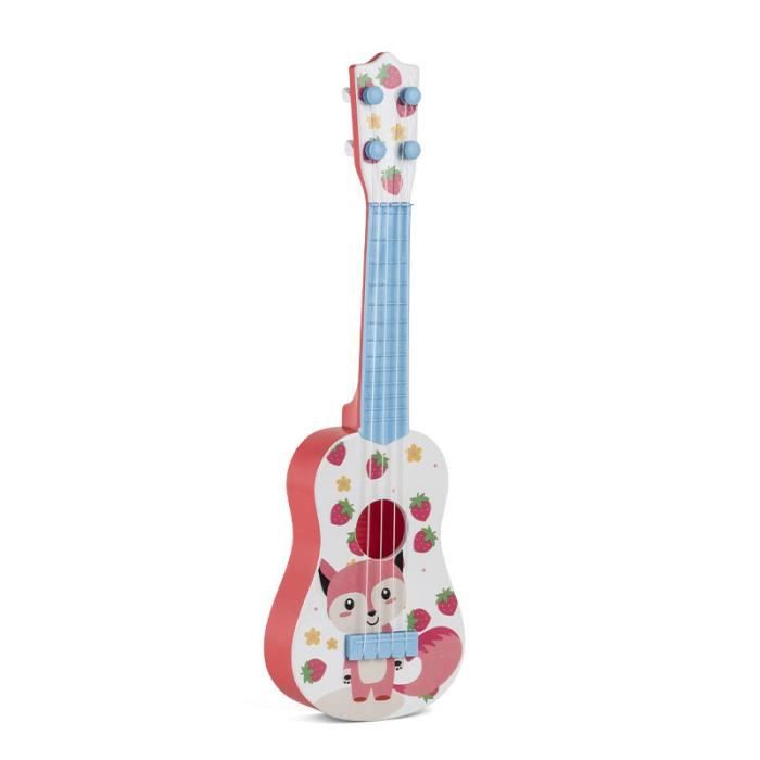 Jouet de guitare pour enfants - OMABETA - Ukulélé - Design cartoon - Matériau plastique - Éducatif - Instruments de musique