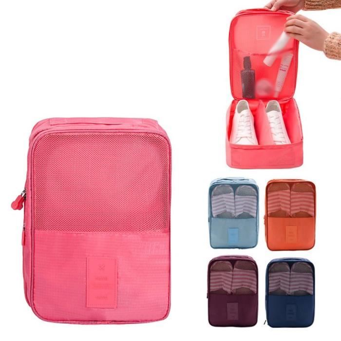 Le stockage portatif de voyage de poche de cordon porte le sac de chaussure