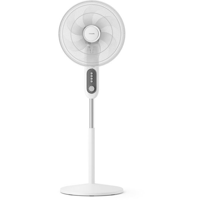 Philips Ventilateur sur pied Série 1000 Puissant et silencieux 38 dB Hauteur réglable Inclinable et rotatif Minuterie CX122000