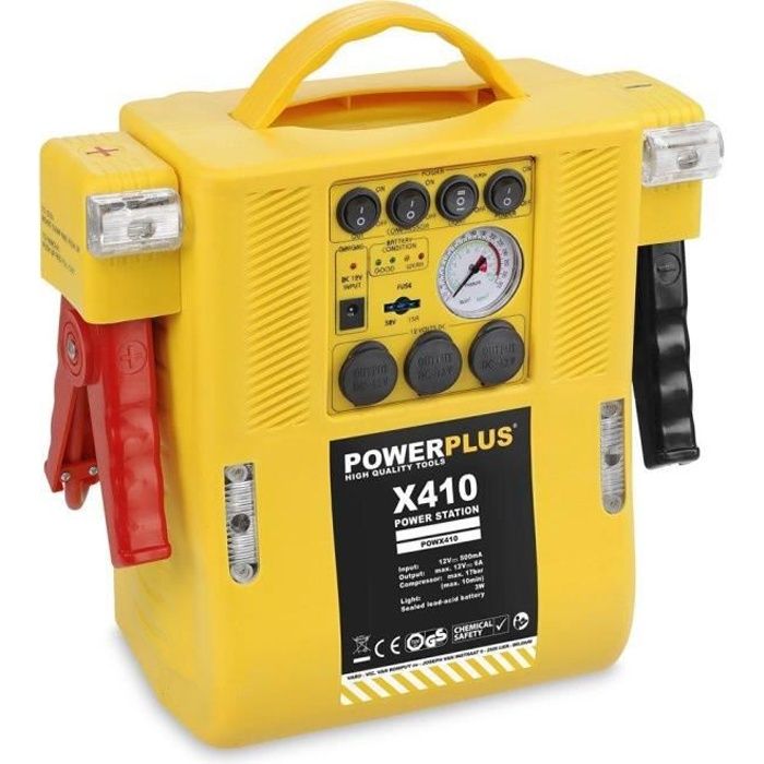 PowerPlus POWX410 Démarreur de batteries multifonction 4 en 1 (12 V)