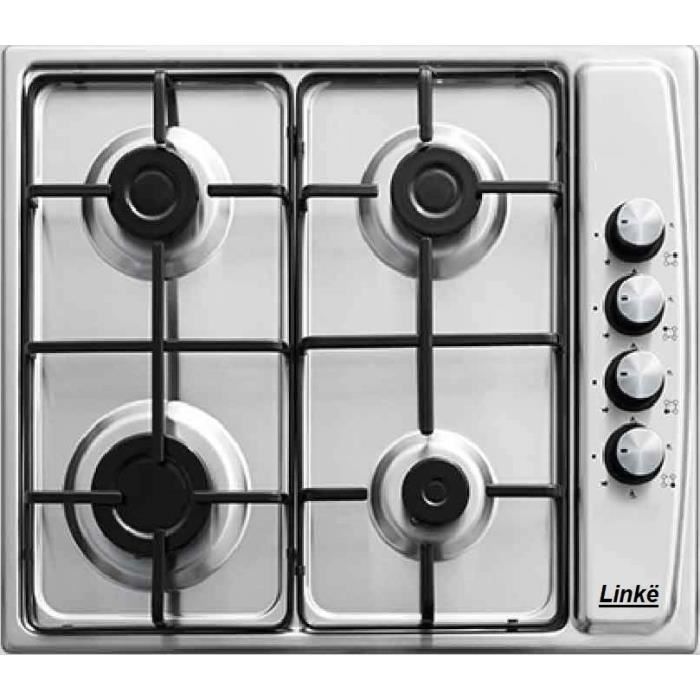 LINKE LKTB4GX Table de cuisson Gaz butane 4 foyers Inox