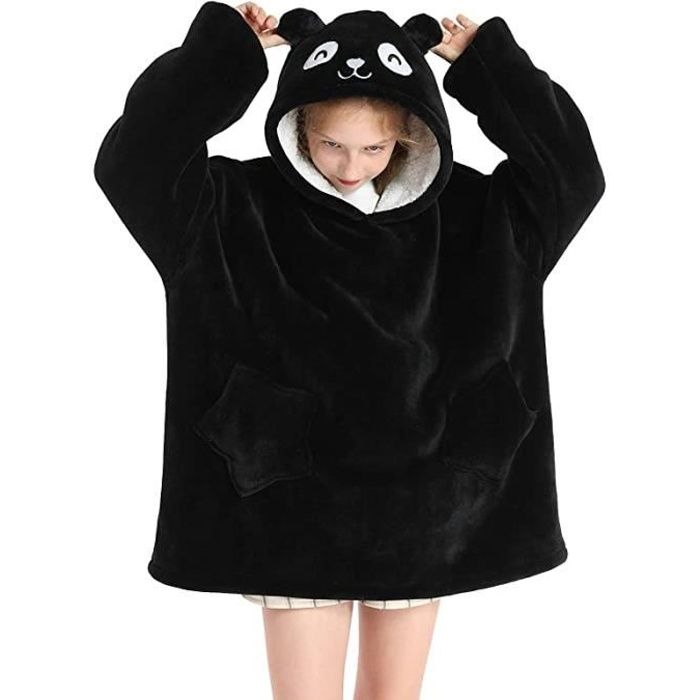 XJYDNCG Sweat a Capuche Couverture Polaire Pull Plaid Enfant Surdimensionnee Mignon Hiver Chaud Portable Confortable TV Cdiscount