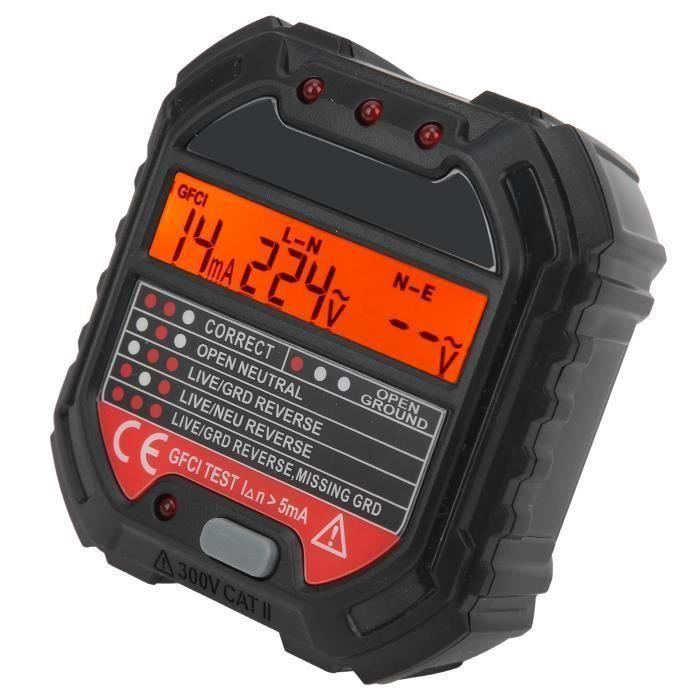 Testeur De Tension Numérique 12-300V AC - Détecteur De Phase, Continuité - Alarme Sonore Et Visuelle - Pour Auto, Maison, électricien