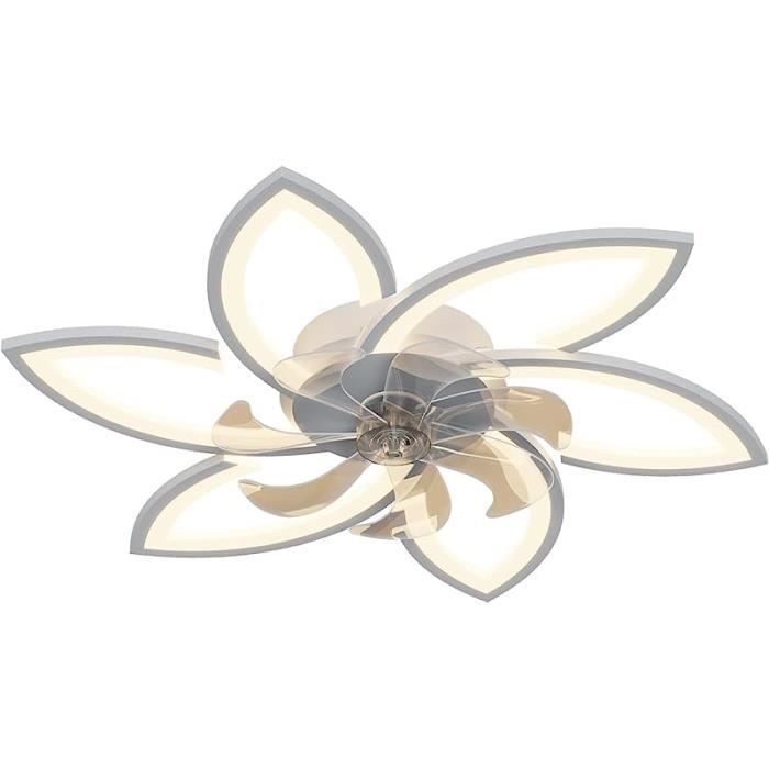 Ventilateur de Plafond - RUMOCOVO - WDENI - LED - 6 Vitesses - Blanc 78CM - Rumocovo