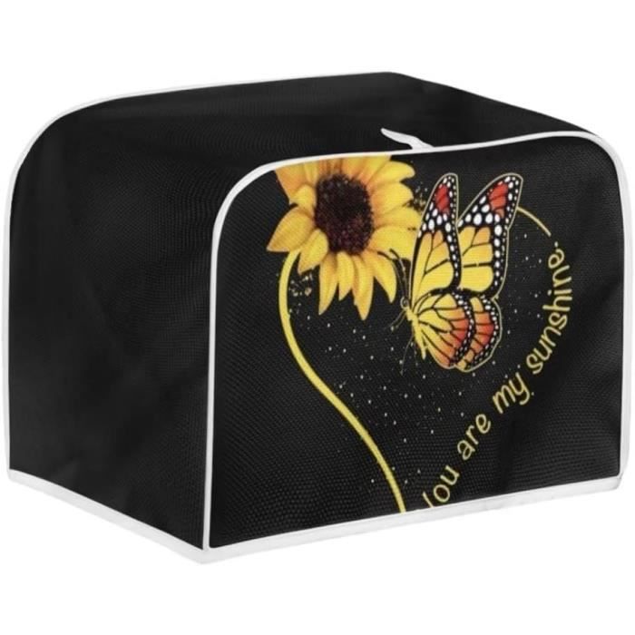 Housse De Protection Pour Livres Avec Fermeture éclair - Motif Tournesol Papillons Roses 22x29 Cm