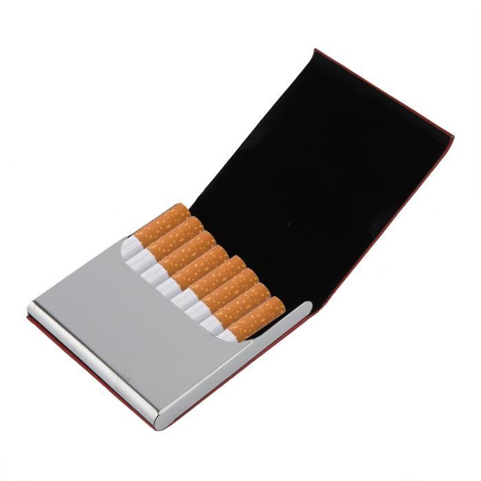 Shipenophy Accessoires pour fumeurs Étui à cigares en cuir PU pour 10  cigarettes, joli cadeau pour fumeur (marron) meuble Rouge