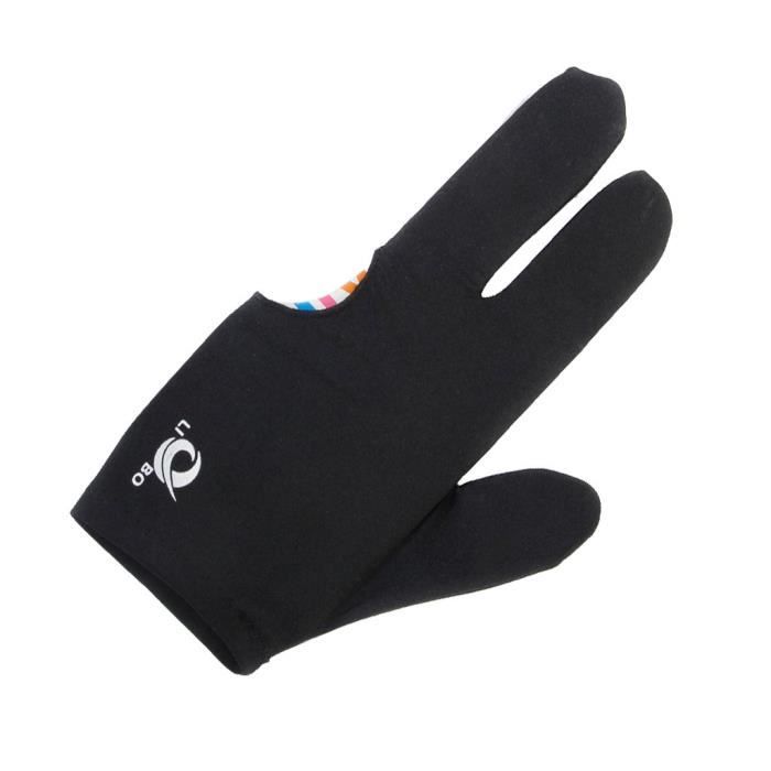 Noir Gant de Billiard de 3 doigts pour Tireurs