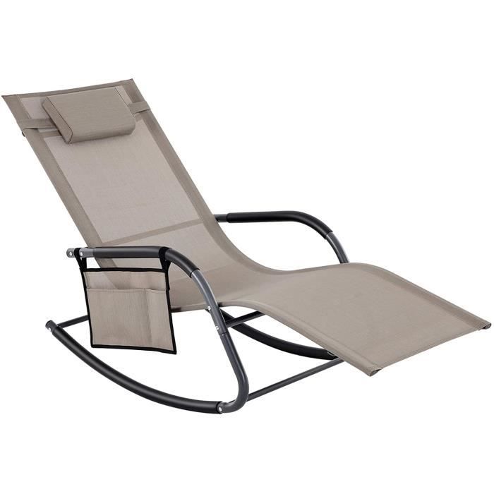 Songmics Chaise Longue Bain De Soleil Appui Tete Et Pochette Laterale Structure En Fer Charge Max 150 Kg Brun Gcb23br Achat Vente Chaise Longue Songmics Chaise Longue Bai Cdiscount