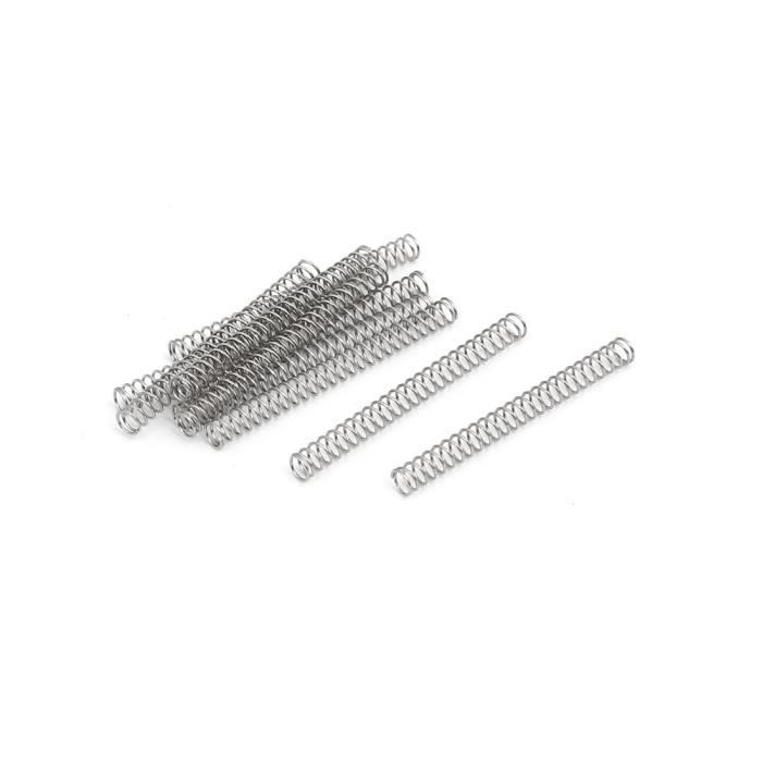 Lot De 20 Ressorts De Compression Acier Inox 304 - 0.3x5x30 Mm - Argenté - Marque Uxcell - Neuf