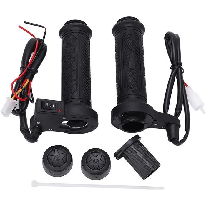 Keenso Poignée Chauffante Moto, 1 Paire 78 poignéeschauffantes pour Moto, poignées chauffantes