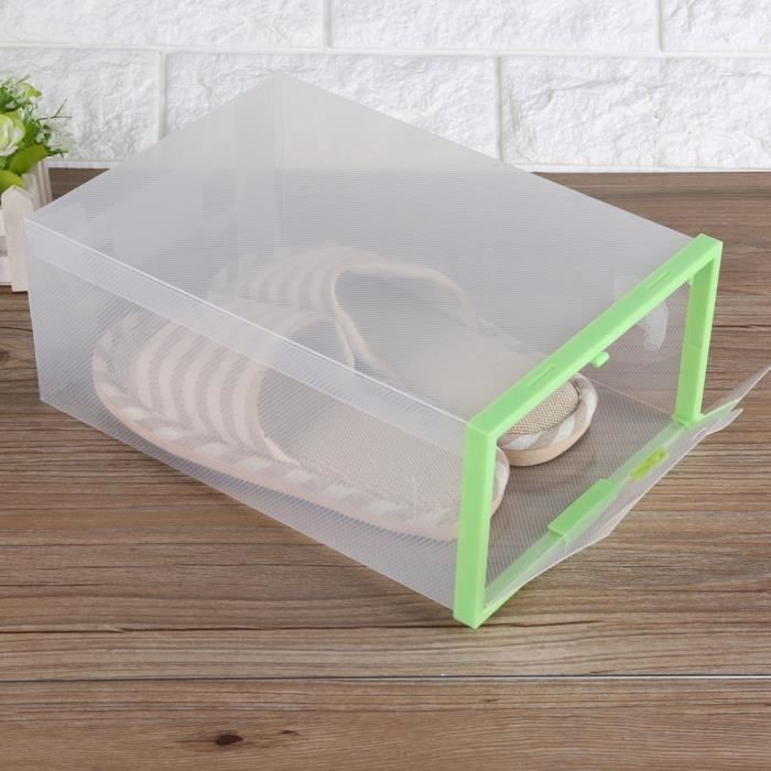 Bou00eete De Rangement De Chaussures En Plastique Transparent Organisateur