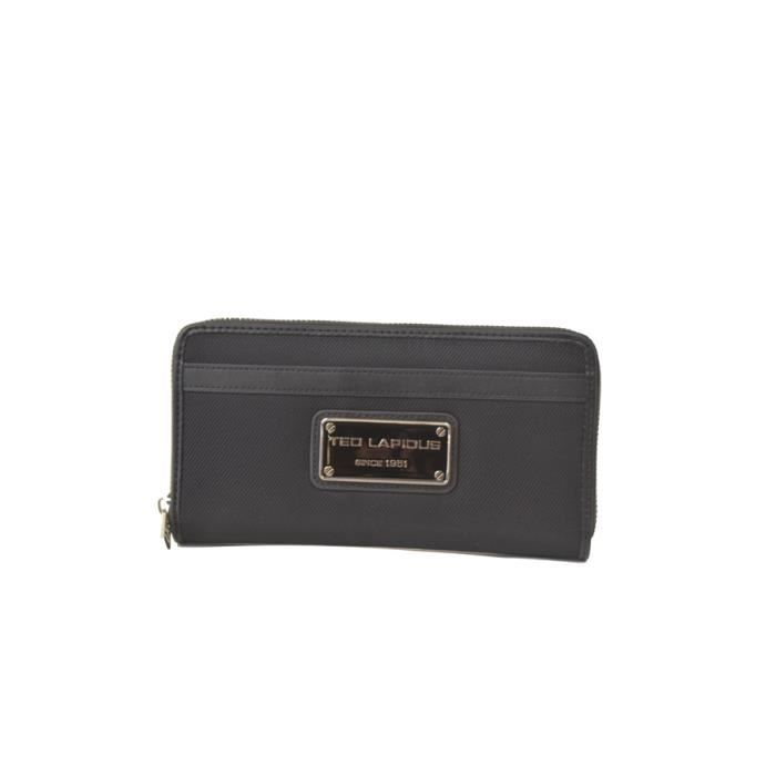 Portefeuille et porte monnaie Ted Lapidus zipp en toile pour