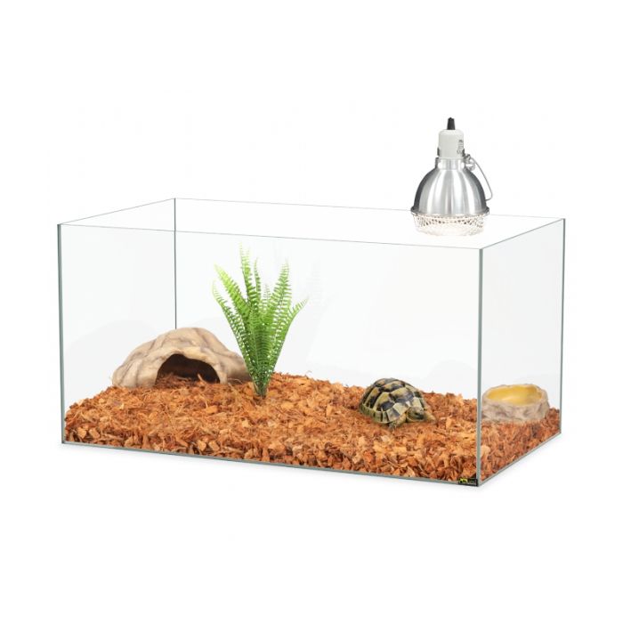 Comparer les prix de Kit Terrarium Tortue Tortoise Juvenile 80x45x40cm - Terratlantis - Noir - Verre - Rectangulaire - Transparent