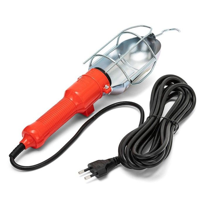 Pile - Lampe Electrique > Lampe Electrique - Lampe De Poche - Baladeuse - ATELIER : Lampe de travail avec câble PVC de 10 m et cag