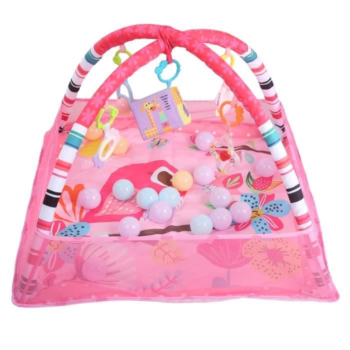 Interbaby Ensemble Nouveau-Né 4 Pièces En Coton 100% - Bonnet, Chaussons, Mitaines & Bavoir Rose Idéal Cadeau Naissance