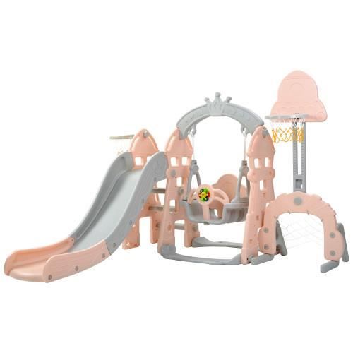 Toboggan Pour Tout - Petits 11 En 1, Toboggan Pour Enfants Avec Panier De Basket Ball Structure De Lunite De Jeu De Toboggan Pour Enfants Tunnel Voute Et Telescope Porte Jouets Pour Tout Pet 91659303