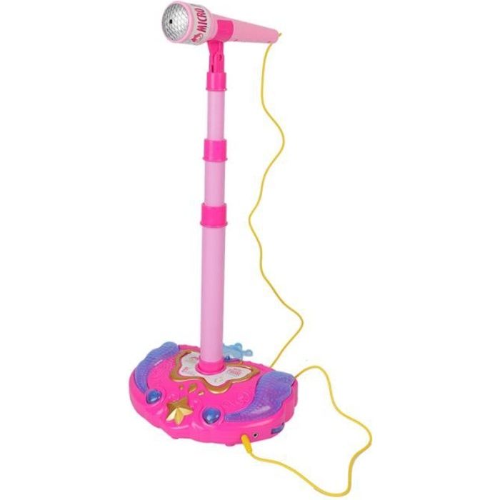 Kit Karaoké Pour Enfants Avec Micro Réglable Et Lumières Colorées - 21x100 Cm - Jeu Musical Et Créatif - 13
