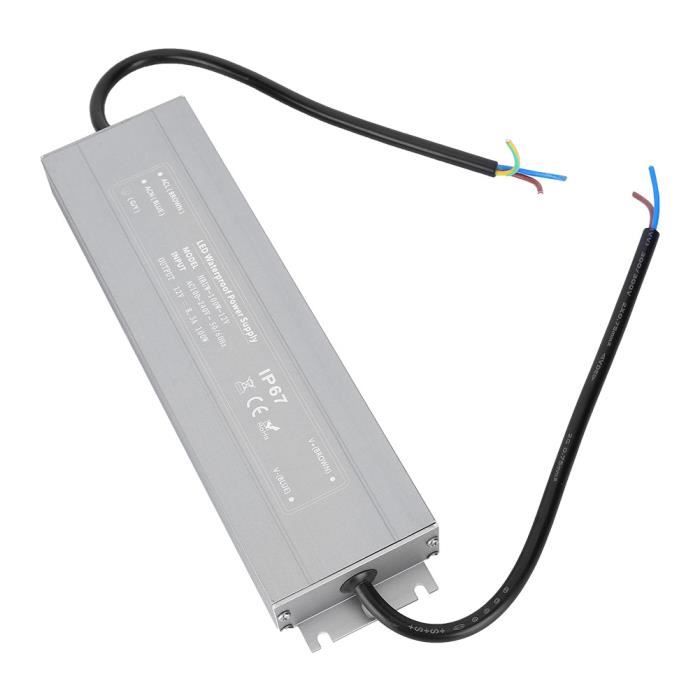 Transformateur LED étanche IP67 36W - Convertisseur 90-250V Vers 12V DC Pour éclairage Extérieur