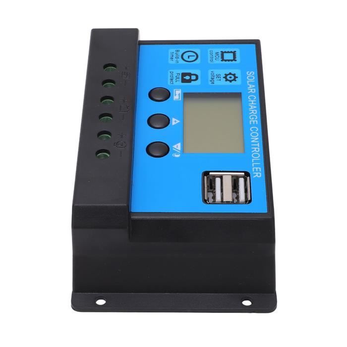 Contrôleur Solaire MPPT/PWM L60 – 12V/24V, Puissance Max 750W/1500W – Affichage LCD – Protection Surcharge/décharge – Pour Installation Solaire Autonome