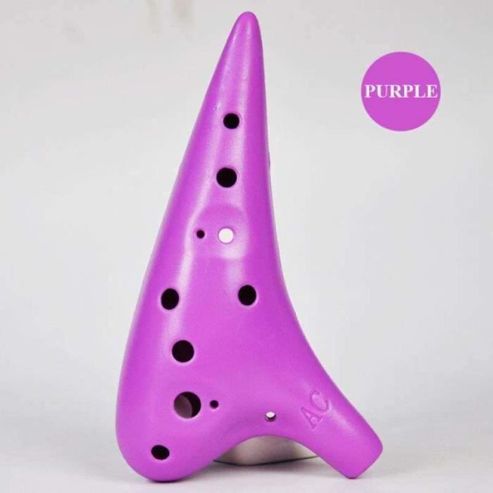 HK15150OCARINA.Flûte Ocarina en résine plastique 12 trous,clé Alto C,Instrument de musique