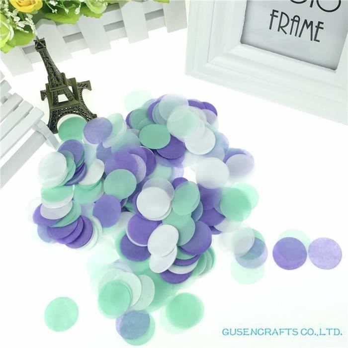 Confettis Tissu Multicolores Kesote - Diamètre 1 Pouce, 10000 Pièces, 4 Couleurs - Pour Décoration Fête, Mariage - 11